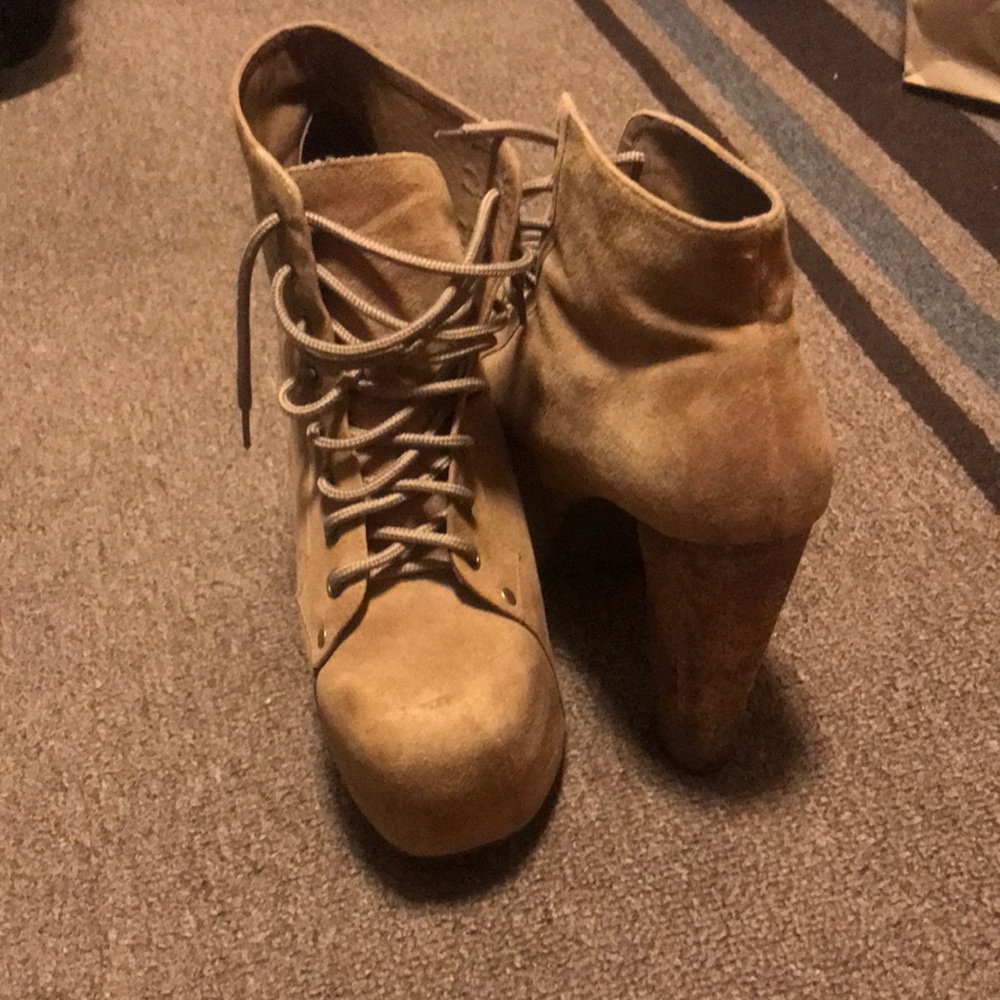Tan suede Jeffrey Campbell Lita’s